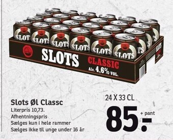 SPAR Slots øl classic tilbud