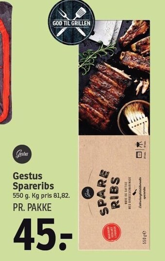 SPAR Gestus spareribs tilbud