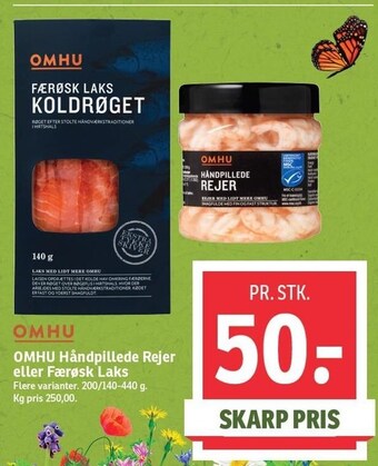 SPAR Omhu håndpillede rejer eller færøsk laks tilbud