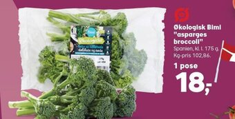 SuperBrugsen Økologisk Bimi "asparges broccoli" tilbud