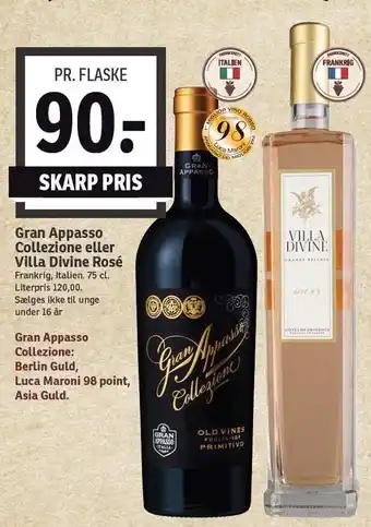 SPAR Gran appasso collezione eller villa divine rosé tilbud