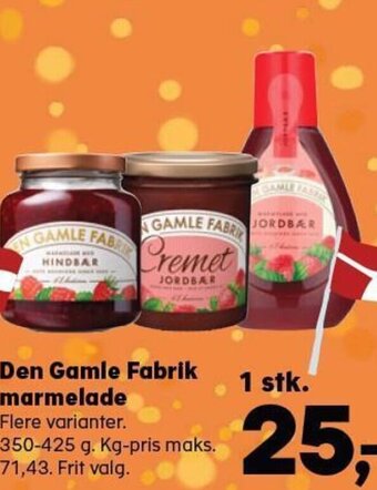 SuperBrugsen Den Gamle Fabrik marmelade tilbud
