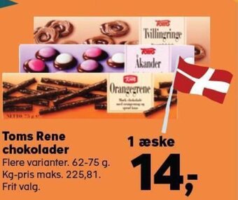 SuperBrugsen Toms Rene chokolader tilbud