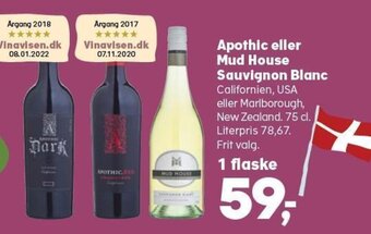 SuperBrugsen Apothic eller Mud House Sauvignon Blanc tilbud