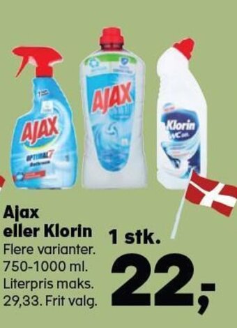SuperBrugsen Ajax eller Klorin tilbud