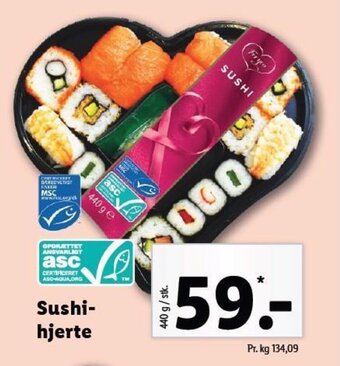 Lidl Sushi-hjerte tilbud