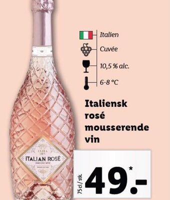Lidl Italiensk rosé mousserende vin tilbud