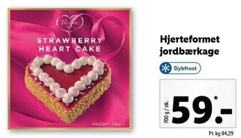 Lidl Hjerteformet jordbærkage tilbud