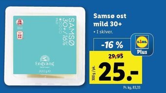 Lidl Samsø ost mild 30+ tilbud