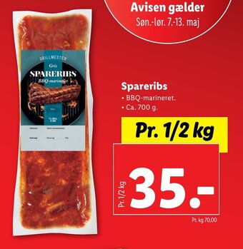 Lidl SPARERIBS tilbud