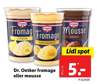 Lidl Dr. Oetker fromage eller mousse tilbud