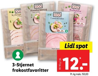 Lidl 3-Stjernet frokostfavoritter tilbud