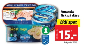 Lidl Amanda fisk på dåse tilbud