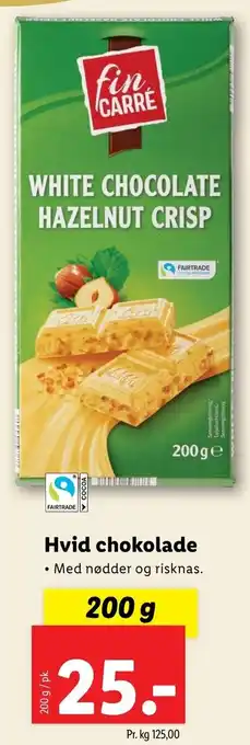 Lidl Hvid chokolade tilbud