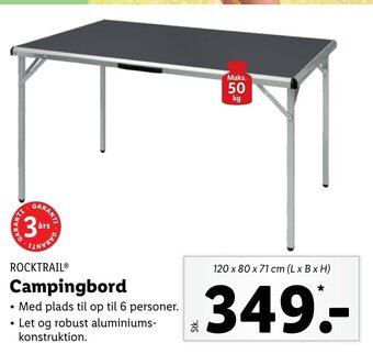 Lidl Campingbord tilbud
