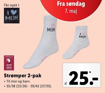Lidl Strømper 2-pak tilbud