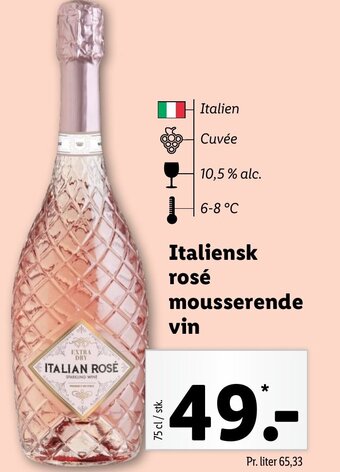 Italiensk rosé mousserende vin