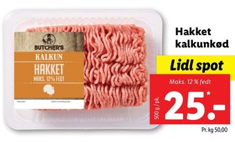 Lidl Hakket kalkunkød tilbud
