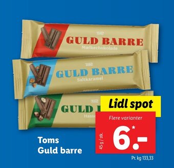 Lidl Toms Guld barre tilbud