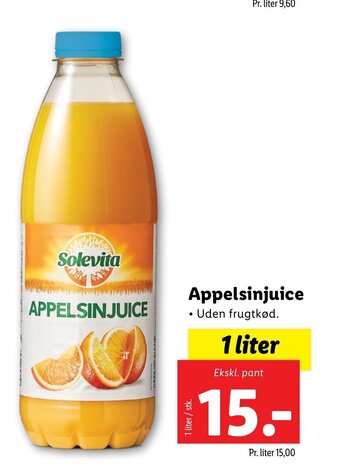 Lidl Appelsinjuice tilbud