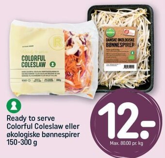 REMA 1000 Ready to serve Colorful Coleslaw eller økologiske bønnespirer 150-300 g tilbud