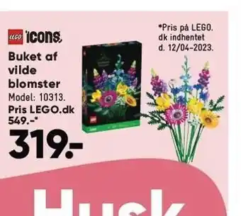 Bilka Lego icons buket af vilde blomster tilbud