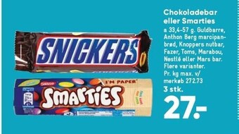 Bilka Chokoladebar eller smarties tilbud