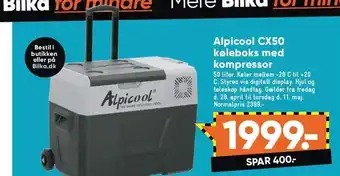 Bilka Alpicool cx50 køleboks m. kompressor tilbud