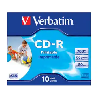 Expert Verbatim cd-r 700mb 52x 10pk jc print tilbud