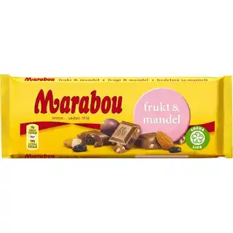 2 x marabou frugt & mandel 100g | prøv den nye version fra altid gode marabou: nu med frugt og mandel!