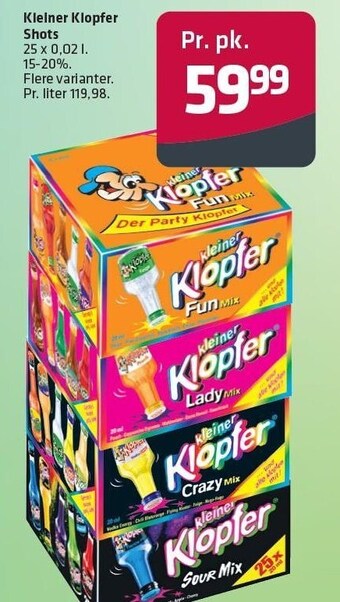 Fleggaard Klelner klopfer shots tilbud