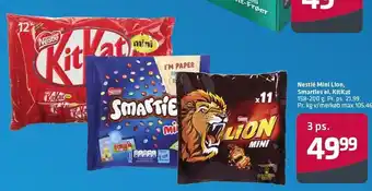 Fleggaard Nestle mini leon, smarties el. kitkat tilbud