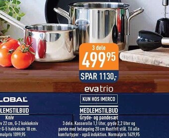 Imerco Evatrio gryde- og pandesæt tilbud