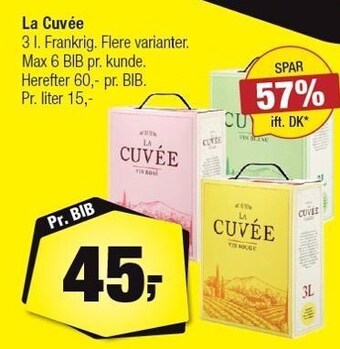 Calle La cuvée 3 l. tilbud