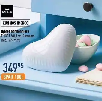 Imerco Hjerte bonbonnierer tilbud