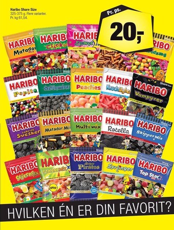 Calle Haribo share size tilbud