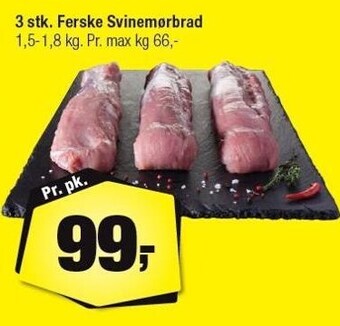 Calle 3 stk. ferske svinemørbrad tilbud