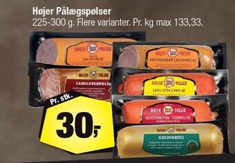 Calle Højer pålægspølser tilbud