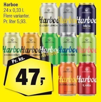 Harboe 24x0,33 l. flere varianter