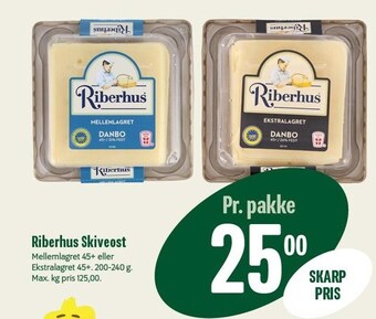 Min Købmand Riberhus skiveost tilbud