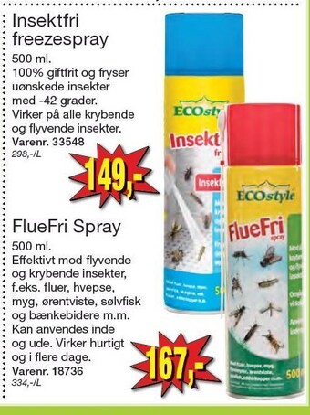 Harald Nyborg Insektfri freezespray el. fluefri spray tilbud