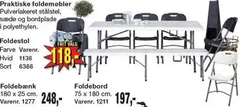 Harald Nyborg Praktiske foldemøbler - foldestil, foldebænk eller foldebord tilbud