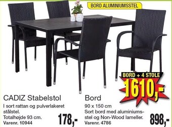 Harald Nyborg Cadiz stabelstol, bord eller bord + 4 stole tilbud