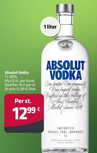 Fleggaard Absolut Vodka tilbud