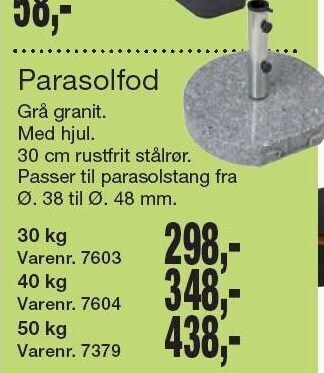 Harald Nyborg Parasolfod tilbud