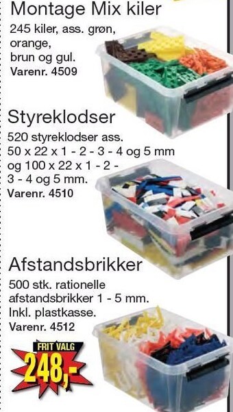 Harald Nyborg Montage mix kiler el. styreklodser el. afsatandsbrikekr tilbud
