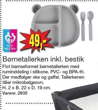 Harald Nyborg Børnetallerken inkl. bestik tilbud