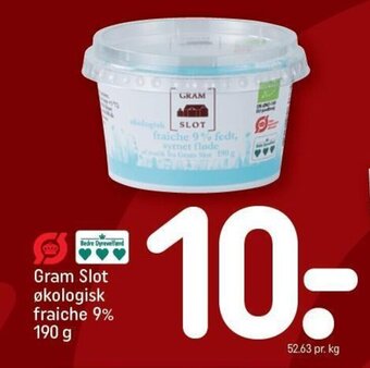 REMA 1000 Gram Slot økologisk fraiche 9% 190 g tilbud