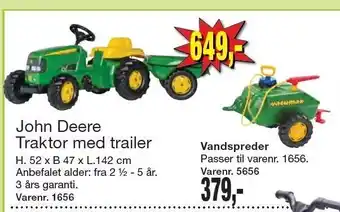 Harald Nyborg John deere traktor m. trailer el. vandspreder tilbud