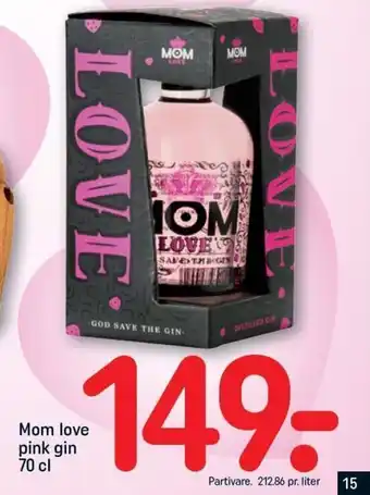 REMA 1000 Mom love pink gin 70 cl tilbud